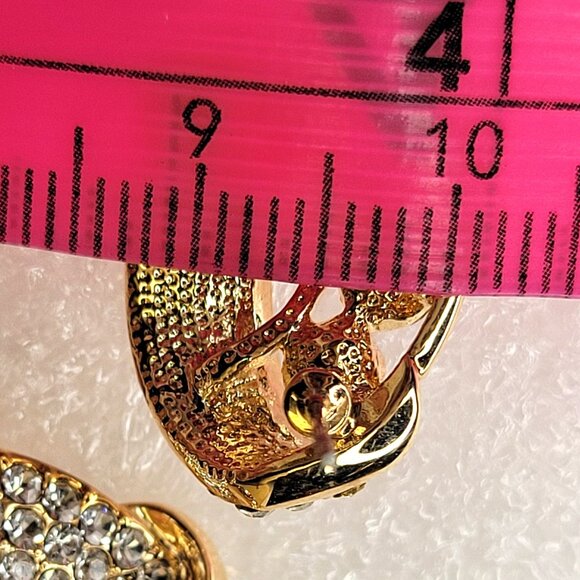 Elegant Crystal Gold Earrings - Picture 7 of 10